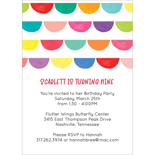 Streamer Birthday Invitations